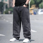 Übergroße Jeans für Männer Herrenjeans Hosen Denimhosen Herrenjeans Große Größe Baggy Y2k Herren Cargohosen Schwarz Neue weite Beinhosen