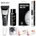 24-teiliges Set 20ml Poly Nail Extension Gel Kit Mini-UV-Lampe Versiegelung mit Basislack Überlack Professionelles Poly-UV-Nagelgel-Kit Starter-Kit