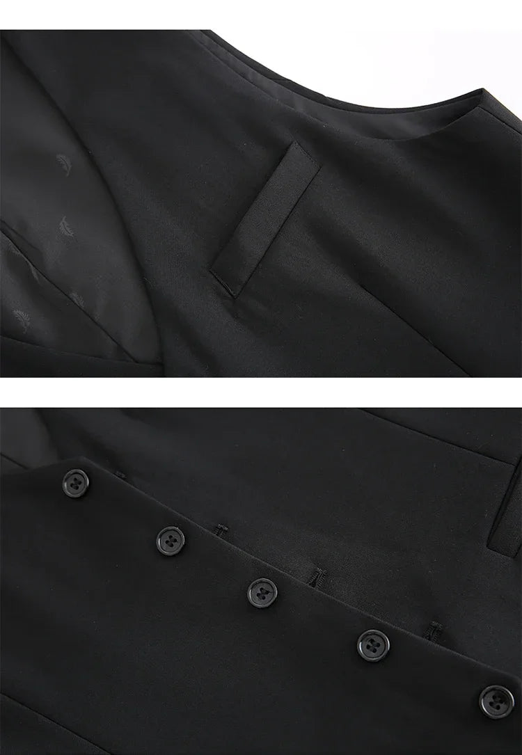 S-7XL Anzug Neu (Sakko + Weste + Hose) Koreanische Version der Slim-Fit-Arbeitskleidung Mode Business Herren Freizeit Hochzeits Gentleman-Anzug