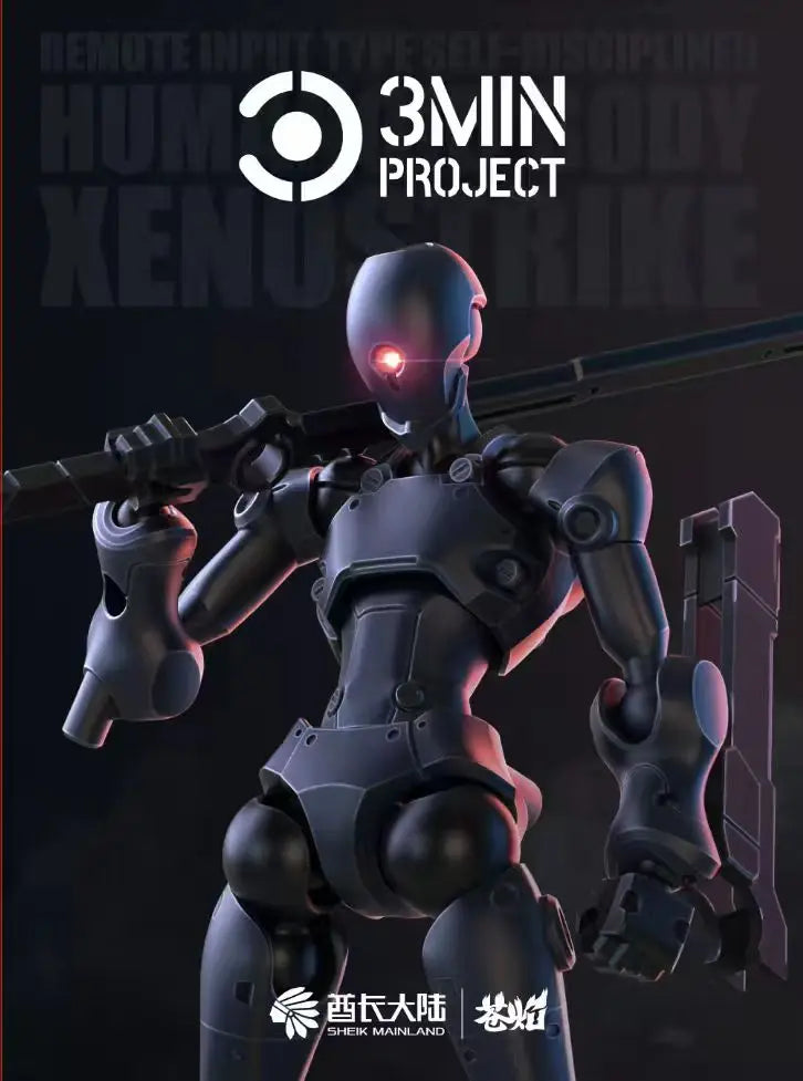 SHEIK MAINLAND 3MIN PROJECT A 3.75 Zoll super bewegliche humanoide Körper starke Attacke Alien Figur Bausatz Modell Spielzeug Sammlung Geschenk
