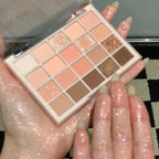 DIKALU 20-Farben Koreanische Lidschatten-Palette mit geringer Sättigung Matt Wasserfest Braun Rosa Lidschatten-Palette Langanhaltendes Tages-Make-up