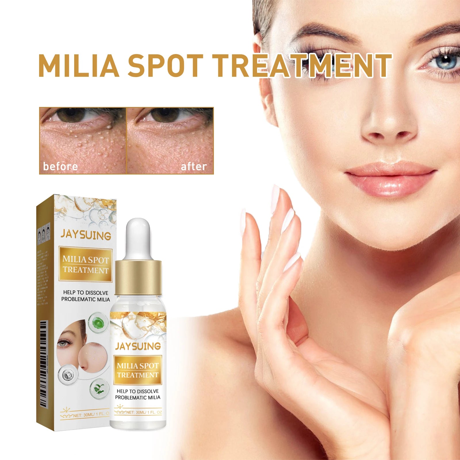 Die Augenpflege-Essenz-Lotion pflegt sanft die Haut um die Augen, schützt vor Partikeln, nährt und spendet Feuchtigkeit.