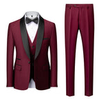 Herren Casual Business Anzug Smoking High End Marken Boutique Mode Sakko Weste Hose Bräutigam Hochzeitsanzug Party Anzug