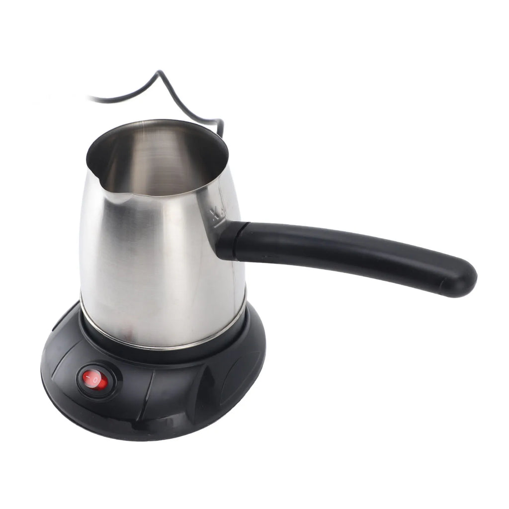 500ml Stainless Steel Electric Turkish Coffee Maker Pot with Long Removable Handle for Tea And Milk