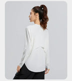 STOUREG Yoga Cover Up, atmungsaktive Sportbekleidung, lockeres Fitness-Shirt, Sport-Tops in großen Größen, kühlendes Sommer-T-Shirt