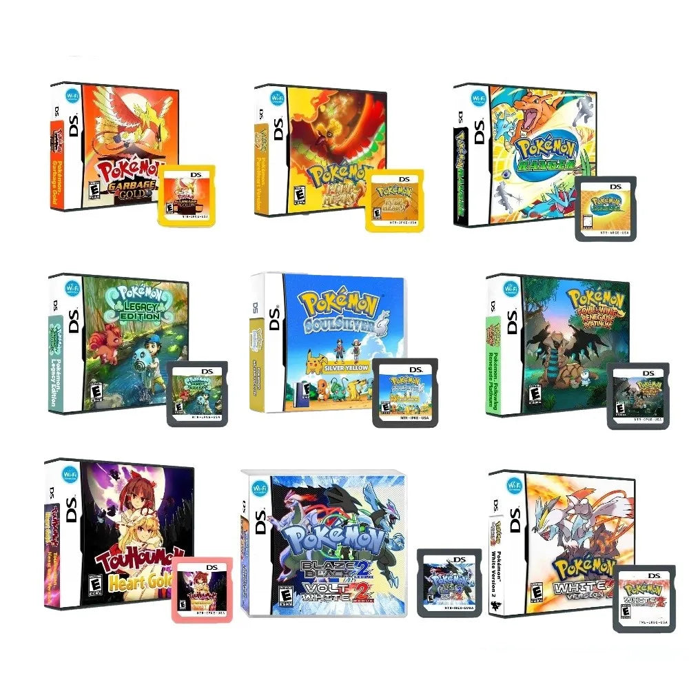 NDS-Spielkarte, Pokémon-Serie Platin, Pure Heart, True Soul, Conquest, Garbage Gold, Neue Version Englisches Spiel