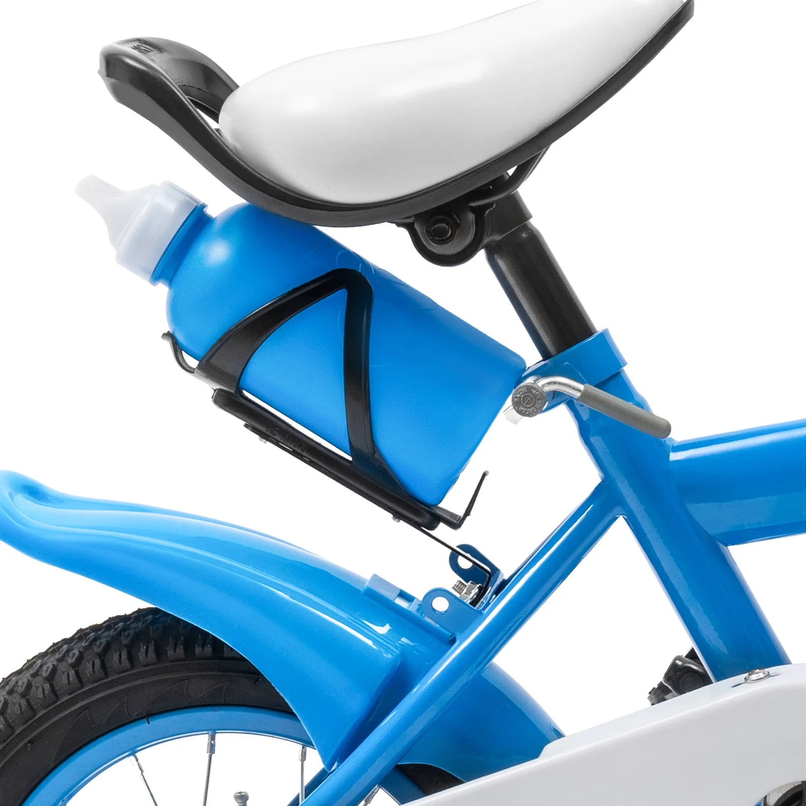 12-Zoll-Kinderfahrrad, Blau, Stabiles Radfahren, Zuverlässiges Bremssystem, Weicher Sitz für Kleinkinder von 2-4 Jahren