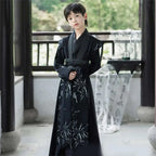 Gut aussehende Jungen Verbesserter Hanfu Orientalischer chinesischer Stil High-End Tang Anzug Kinderauftritt Schwertkämpfer Traditionelles altes Kostüm