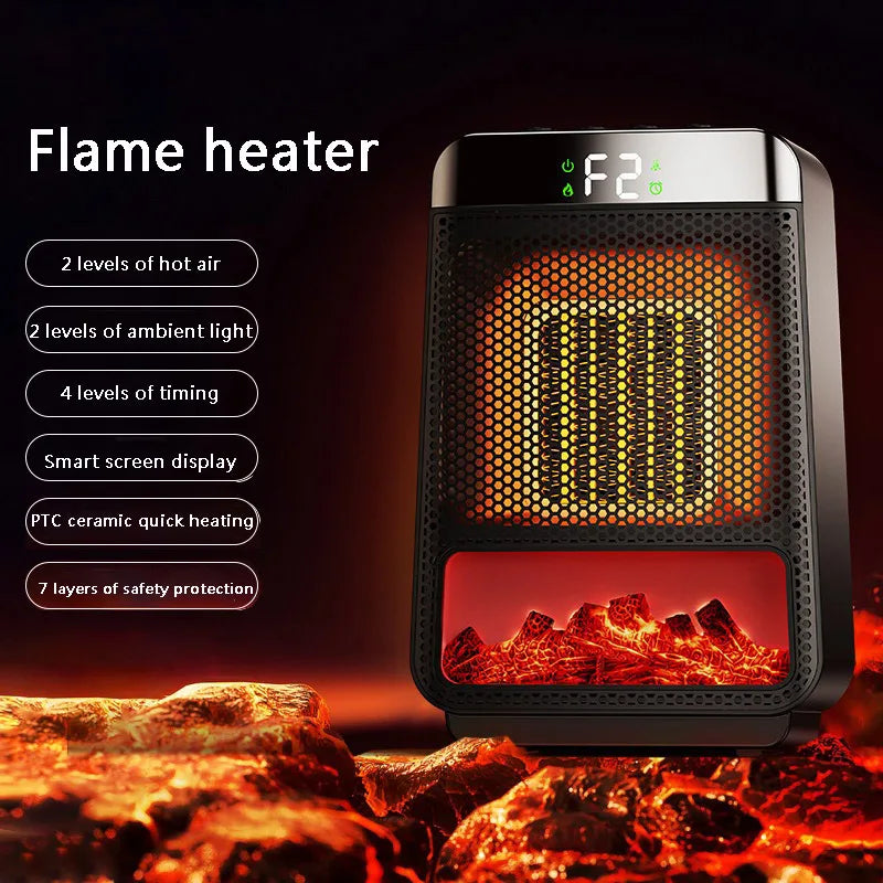 Tragbarer elektrischer Heizlüfter Tragbarer Desktop 1000W PTC Heizlüfter Warmluftgebläse für Haushalt Büro Mini Heizgerät