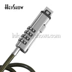 4-Digit Password Protected USB Port Laptop Security Lock Notebook Anti-Theft Combination Lock With Security Steel Lock Cable
