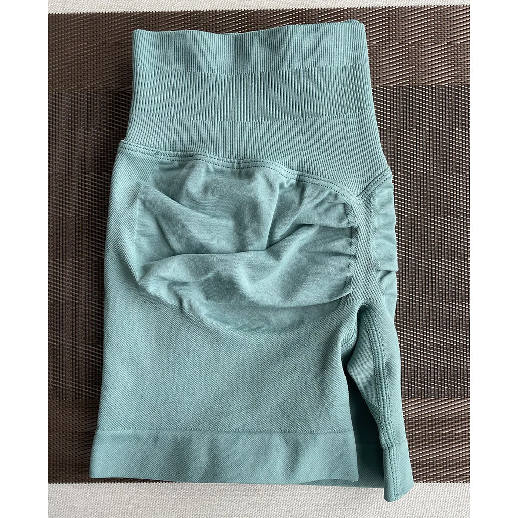 TKITK Shorts Nahtlose Yogahosen Damen Fitness Outfits Shark Bite Shorts für Fitnessstudio Laufen Radfahren Leggings