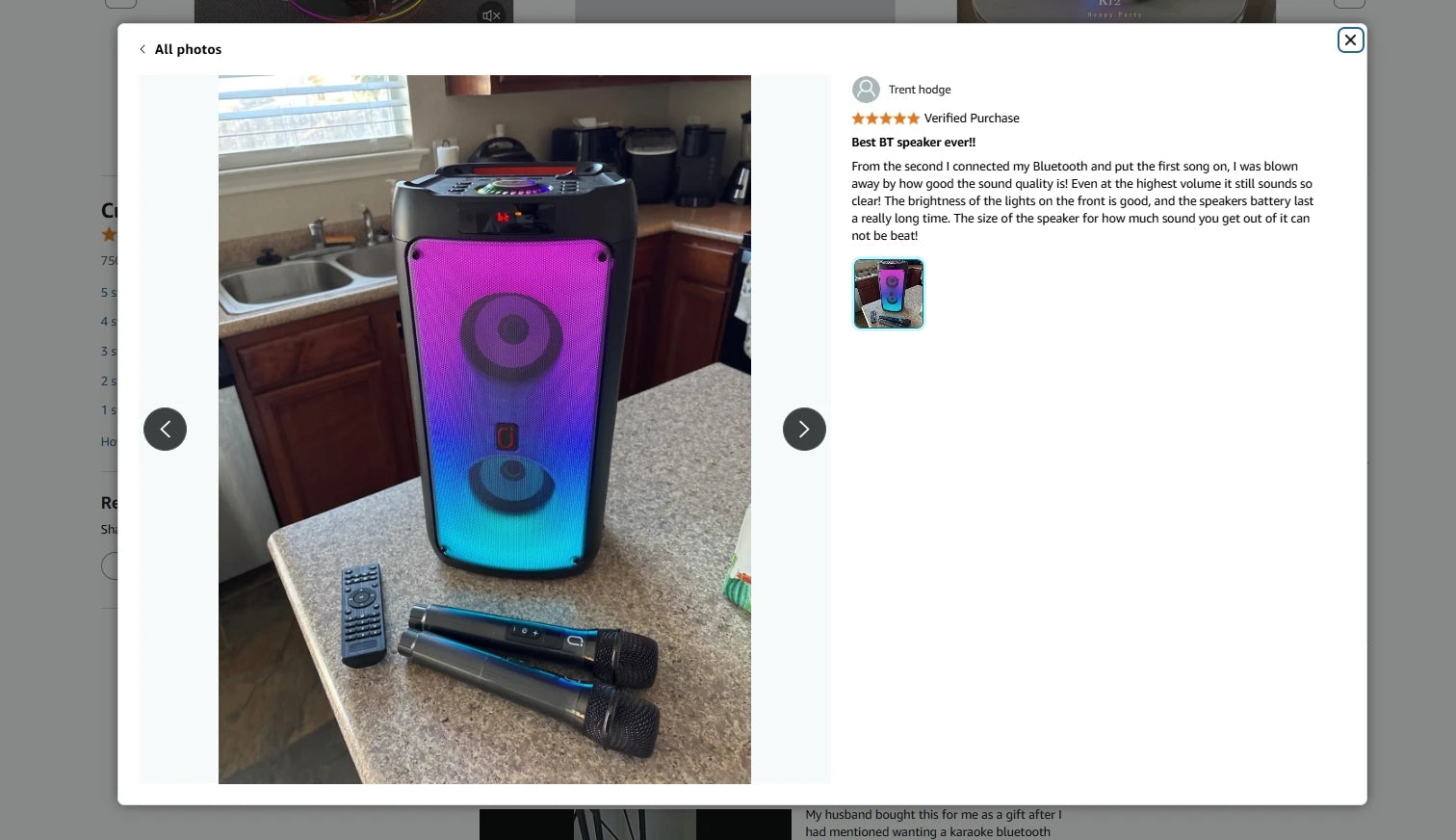 Kabelloser Bluetooth-Lautsprecher, Karaoke-Maschine mit 2 Mikrofonen, Karaoke-Partylautsprecher für Zuhause mit LED-Licht