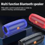 Lenovo TF USB Bluetooth Funklautsprecher Tragbarer Stereo-Doppellautsprecher für den Außenbereich mit FM-Stimme und Subwoofer