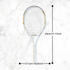 Golden-Dragon Carbonfaser Tennisschläger für Erwachsene, ideal für Fortgeschrittene, Drachen-Design im chinesischen Stil, 50–60 lbs, Gratis-Geschenke