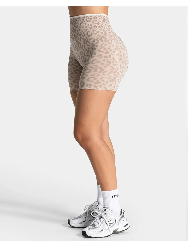 Schnelltrocknende, nahtlose Yoga-Shorts für Damen, hohe Taille, Po-liftend, Bauchkontrolle, Lauf- und Fitnesshose