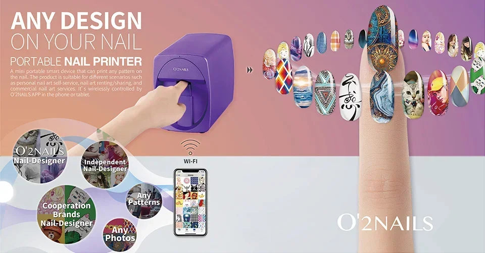Smarter 3D Mobiler Nageldrucker M1 Muster Digitaler Nagelkunst-Drucker DIY Tragbares H1 Nagelkunst-Gerät Vom Telefon