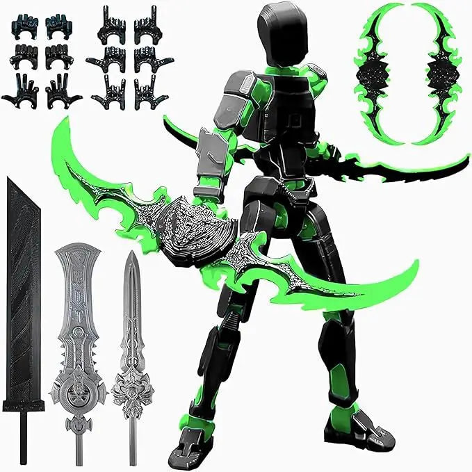 T13 Actionfigur, 3D-gedruckt, mehrgelenkig, beweglich, Titan 13 Lucky Dummy Nova Roboter-Actionfigur, Desktop-Montage, fertiges Geschenk