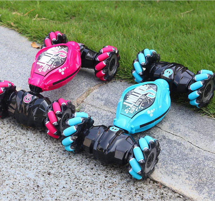 4WD RC Drift-Auto mit Musik, LED-Lichtern, 2.4G Gesten-Funkfernbedienung, Sprüh-Stunt-Auto, 360° drehbares Kletterauto, Spielzeuggeschenk