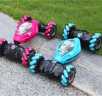4WD RC Drift-Auto mit Musik, LED-Lichtern, 2.4G Gesten-Funkfernbedienung, Sprüh-Stunt-Auto, 360° drehbares Kletterauto, Spielzeuggeschenk