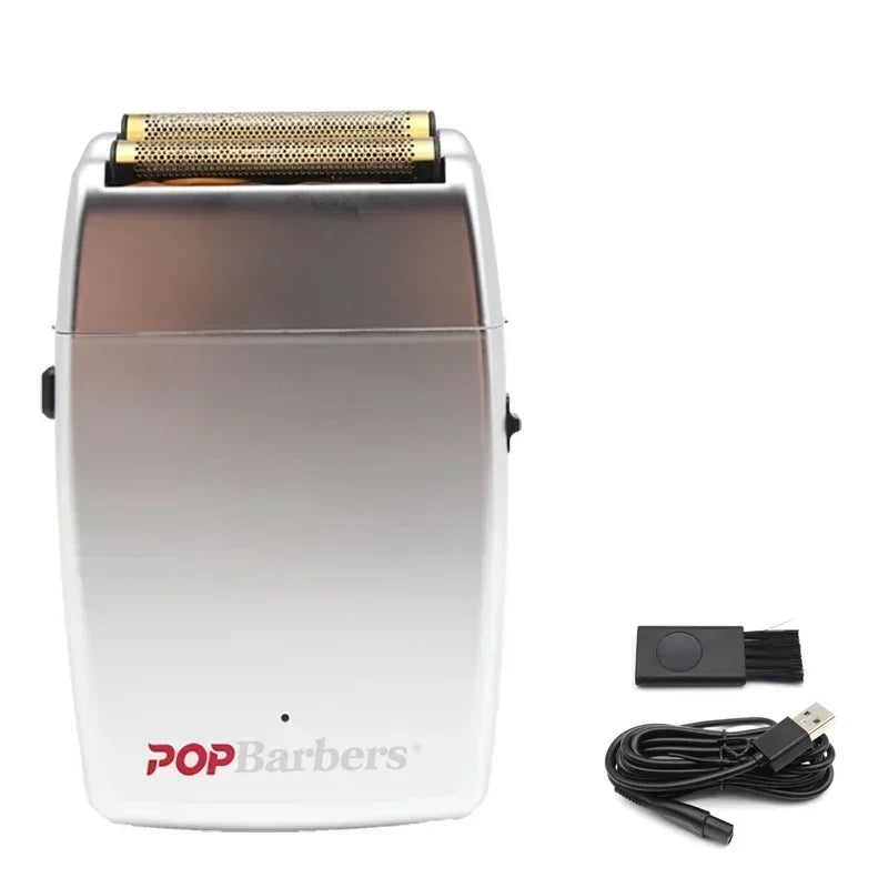 11000 U/min POP Barbers P620 Professioneller elektrischer Herren-Barttrimmer Doppelfolienrasierer Elektrorasierer USB-Haarschneidemaschine