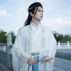 Originelles Chinesisches Blumenwolken Hanfu Kleid Herren Damen Traditionelles Weijin-Perioden Farbverlauf Kostüm Nischen Fee Cosplay Kleidung