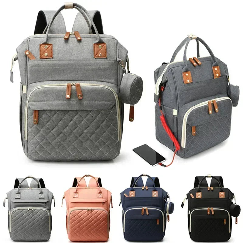 USB Mummy-Bag Windeltasche Babypflege Große Kapazität Mama Rucksack Mummy Mutterschaft Nasstaschen Wasserdichte Baby Schwanger Wickelrucksack