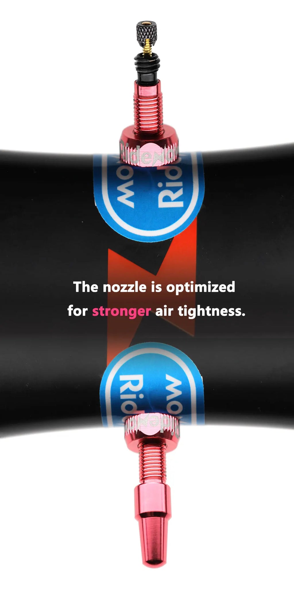 Ridenow Verbesserte Metall-Düse 700c TPU Schlauch mit externem Gewinde 700x18-32c Rennrad abnehmbare Ventilkerne Innenschlauch