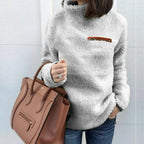 Winter Superweicher und bequemer einfarbiger Rollkragenpullover Damenpullover Mode Reißverschluss Sexy Oberteil Damen Hipster Kleidung
