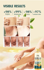 WK JALY Kurkuma Glow Essential Körperöl, feuchtigkeitsspendend, aufhellend, hellt dunkle Achseln und Fingerknöchel auf, gegen Akne, gleicht ungleichmäßige Haut aus