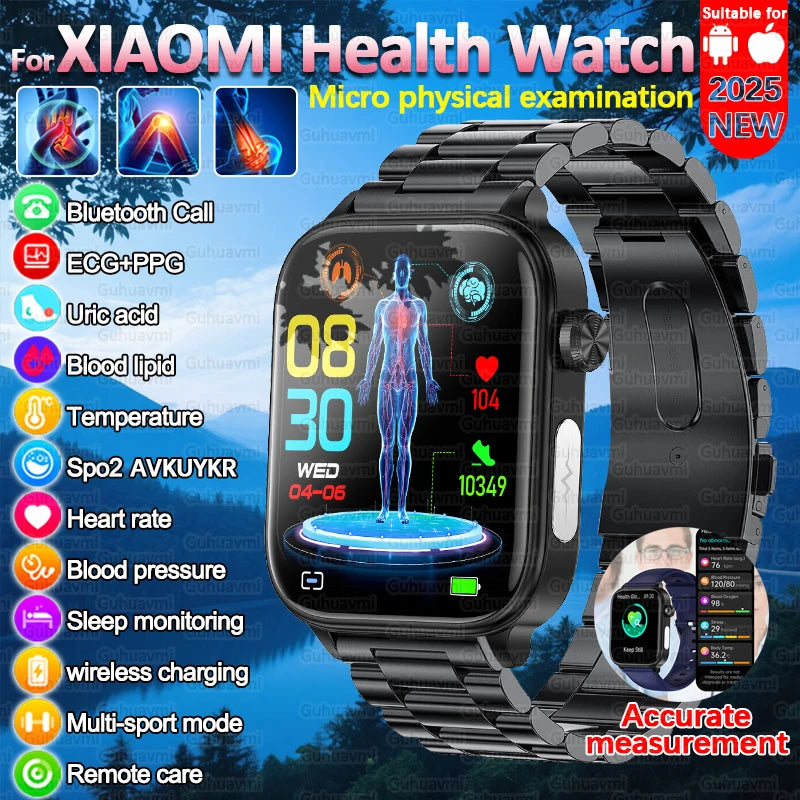 2025 Neu Für XIAOM1 EKG+PPG Blutfett Harnsäure Gesundheit Smartwatch Herren Damen Herzfrequenz Blutdruck Bluetooth Anruf Smartwatch Hauptbild