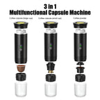 DENOKIN Tragbare Espresso-Kaffeemaschine mit Digitalanzeige, 3-in-1 Kapsel-Kaffeemaschine für Auto & Zuhause, Camping-Kaffeemaschine