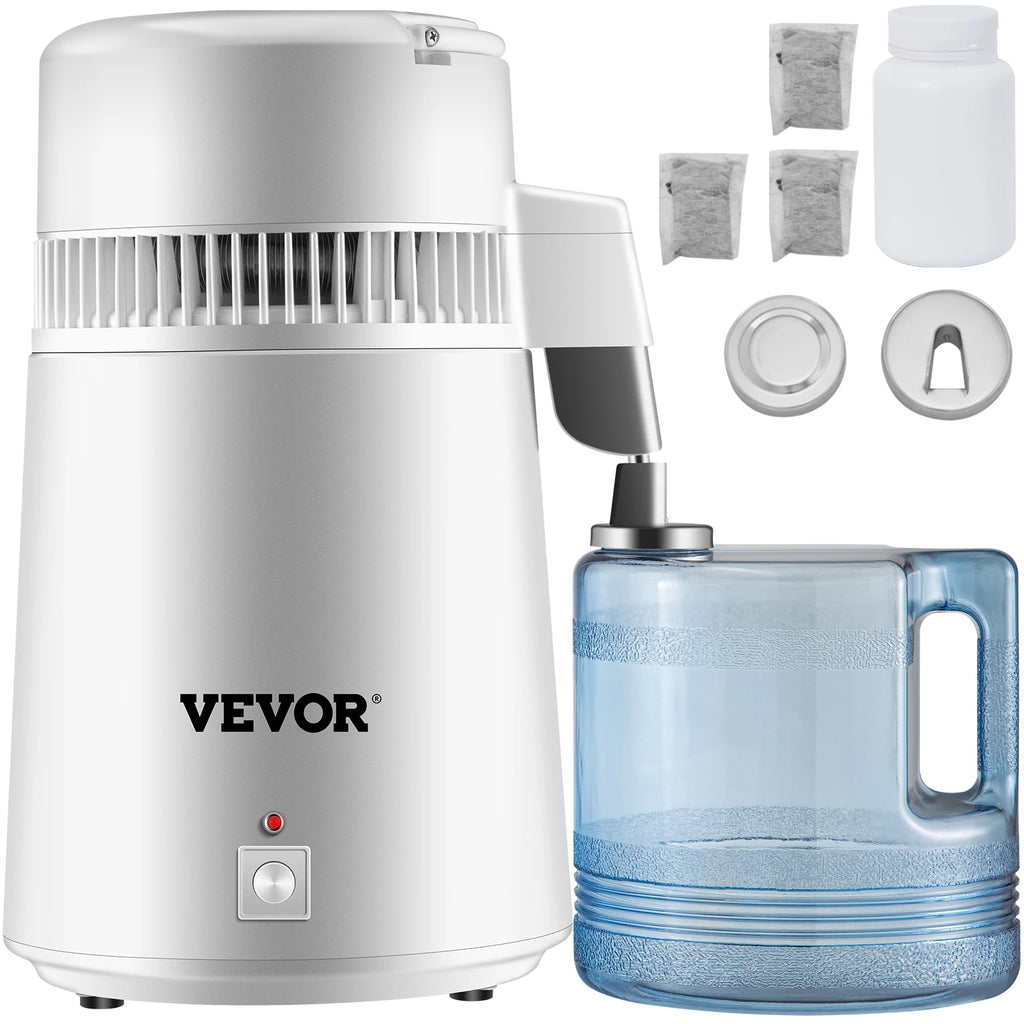 SucceBuy 4L Wasserdestilliergerät Reiniger Filter Spender Heizung Trinkflasche Enthärter 304 Edelstahl Haushaltsgerät
