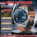 EKG High-End Gesundheits-Smartwatch Herren Blutdruck Lipide Blutsauerstoff Körperanalyse Harnsäure Gesundheitstracker Smartwatch Herren Damen