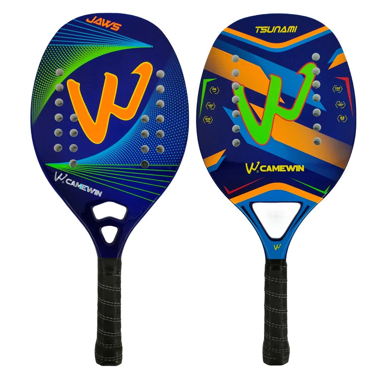 Camewin Beach-Tennisschläger 50% Carbon-Innenkern EVA-Schaum-Faser Mit Schutzhülle Hochwertiger Tennisschläger Neu 2024