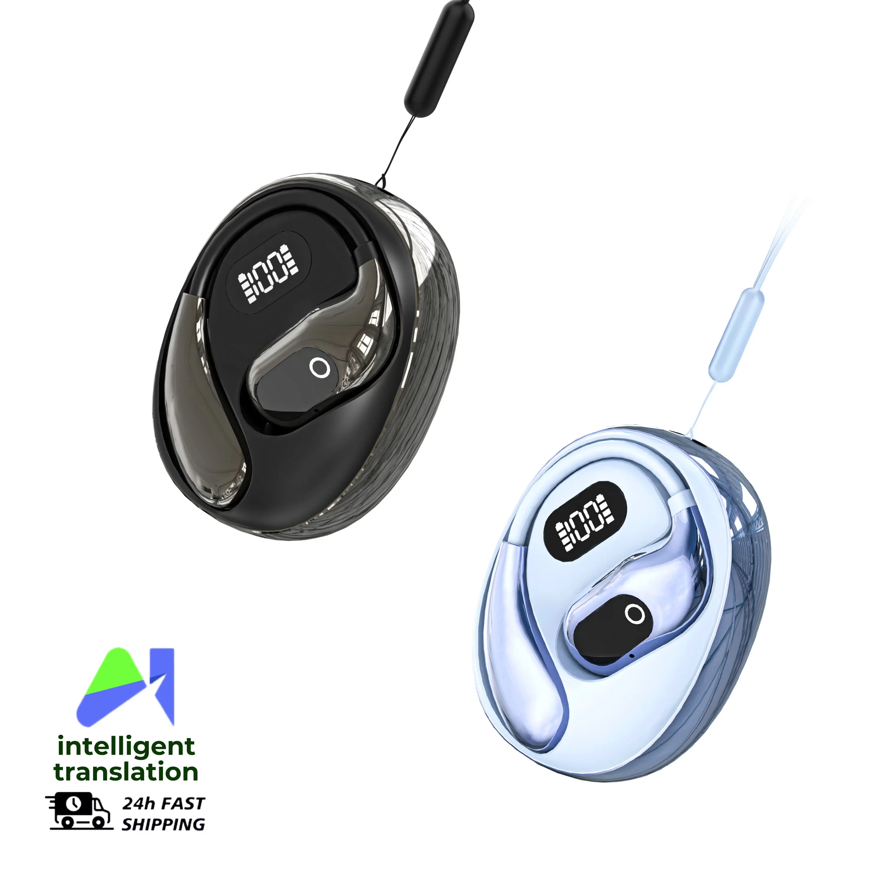 Echtzeit-Übersetzungs-Kopfhörer 144 Sprachen Übersetzer Kopfhörer Kabellose Bluetooth 5.4 Headsets für Business, Büro, Reisen