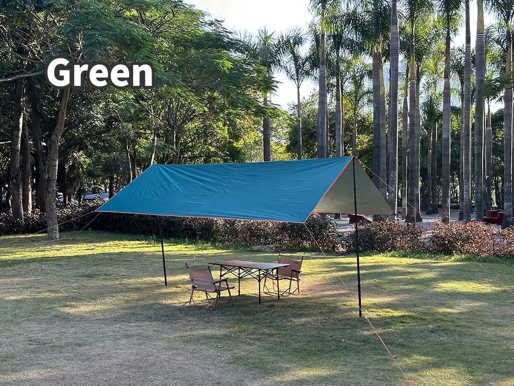 Campingplane Wasserdichtes Zelt Touristenmarkise Schatten Gartenüberdachung Strandsonnenschutz Outdoor Ultraleichter Sonnenschutz Wandern Rucksackreisen