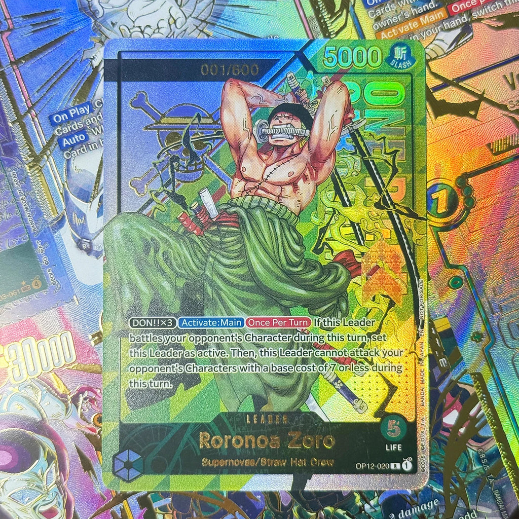 One Piece Roronoa Zoro Serien-Set Championship Treasure Cup Promo Anime Sammlerstücke DIY Replik-Karten Texturkarte