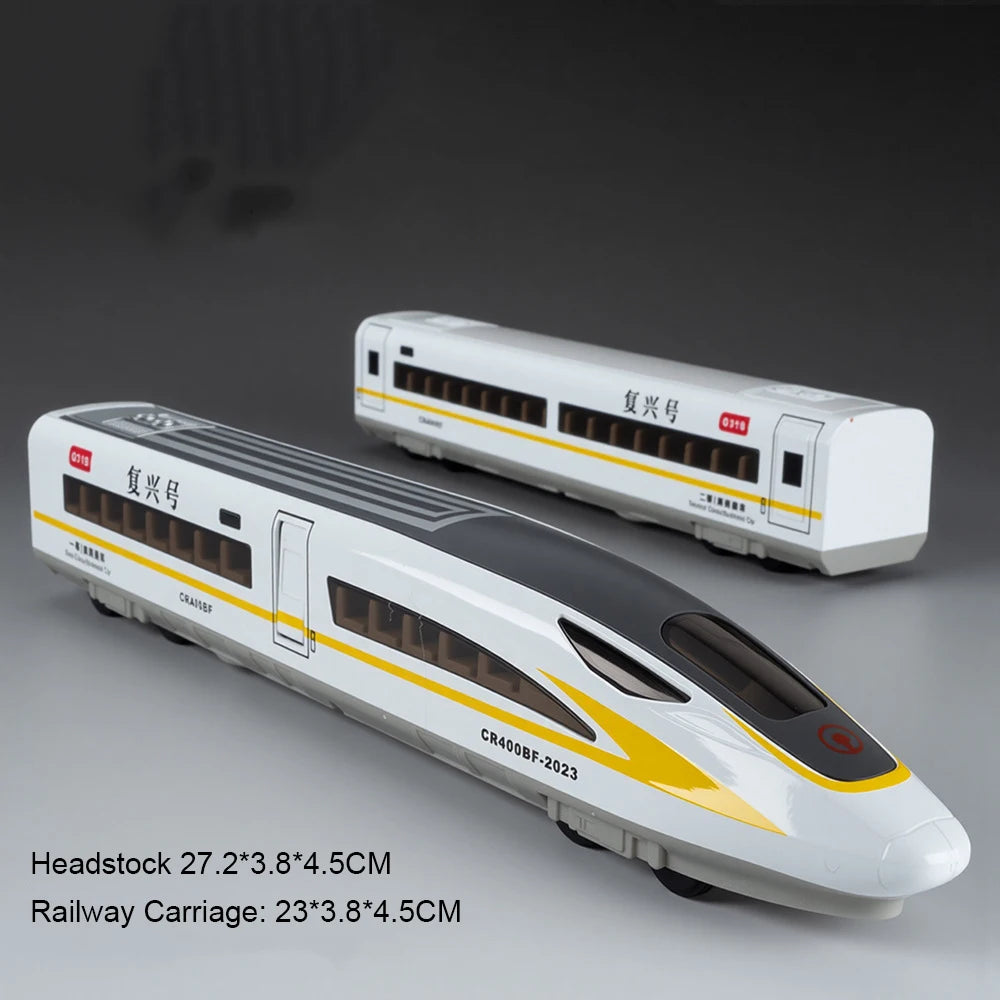 1:60 Maßstab FuXing Hochgeschwindigkeitszug Spielzeugauto Modell Sound Licht Fernbedienung Elektrische Simulation Zugmodelle Ornamente Geschenke