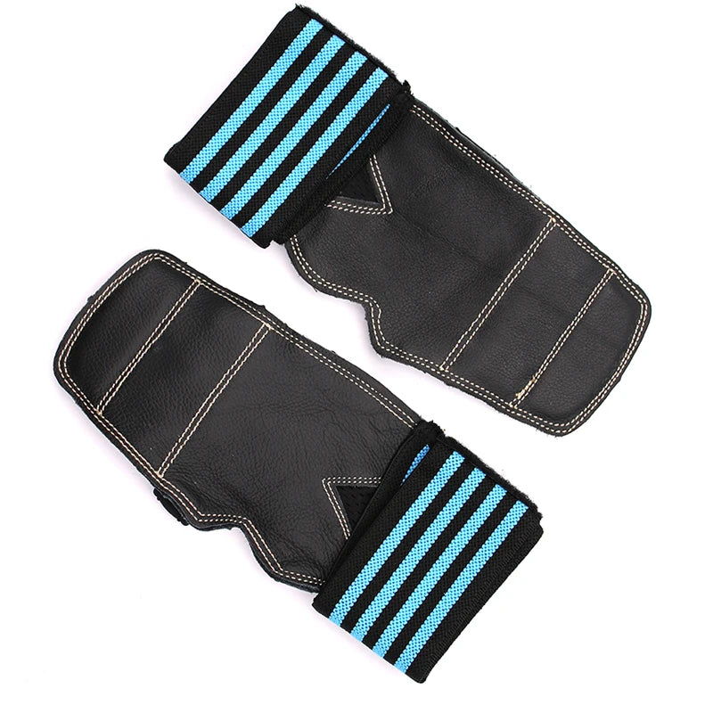 Rindsleder Gewichtheber-Handschuhe 3 Farben Fitnessstudio Anti-Rutsch-Griffe Pads Kreuzheben Gürtel Crossfit Workout Crossfit Handflächenschutz Fitness