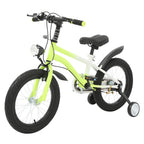 16 Zoll Kinderfahrrad Carbonstahl Mountainbike mit Stützrädern & LED-Licht für 5-8 Jahre, Höhenverstellbar, 60kg