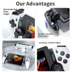 M28 Retro Handheld-Videospielkonsole, 7,1-Zoll-Bildschirm, über 30 Emulatoren für PS2/PS1/PSP, 3D-Dual-Analog-Sticks [God of War Klassiker
