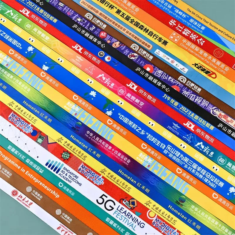 10 Pcs/lot Custom logo lanyard Neck Rope Keychain Personal Print With My Logo Company Name Wholesale of customized Landyard