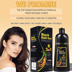 30ml/500ml 3-in-1 Schnell-Haarfärbeshampoo Naturschwarz Kräuter-Haarfarbe Feuchtigkeitsspendend Milde Haarfärbe-Pflegespülung Haarpflegeprodukte