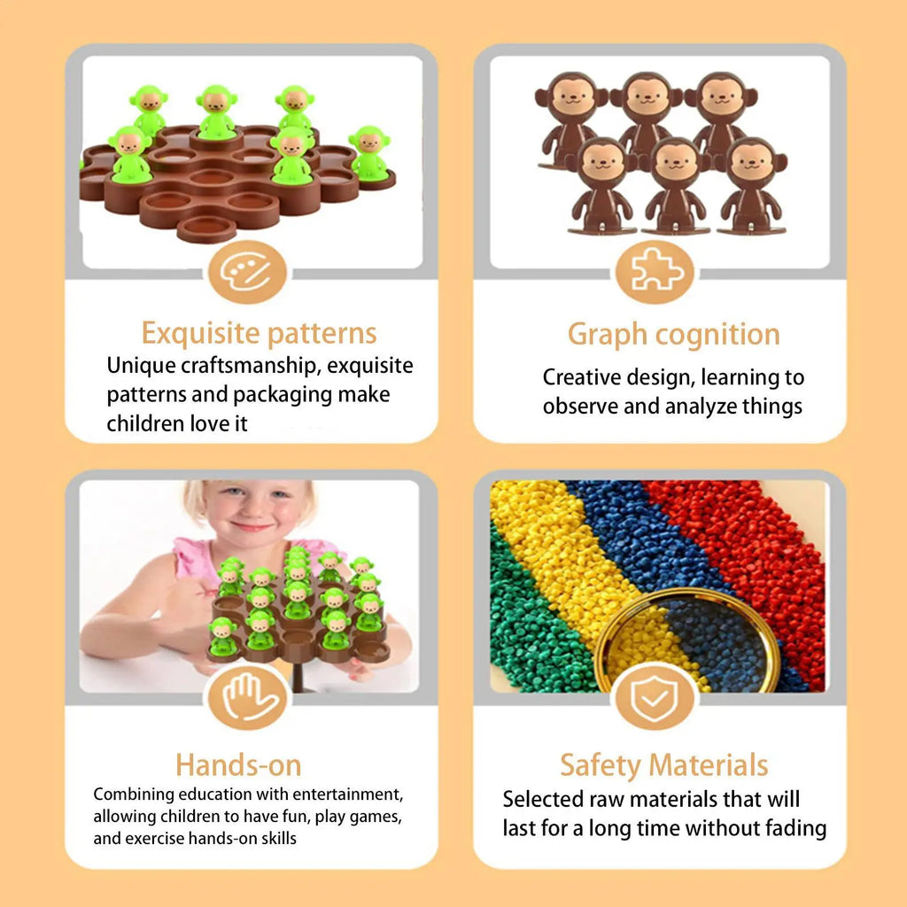 1 Stück Balancing Tree Spielzeug Digital Affenwaage Pädagogisches Zahlenbrettspiel Kinder Lernspielzeug Montessori Mathe Spielzeug