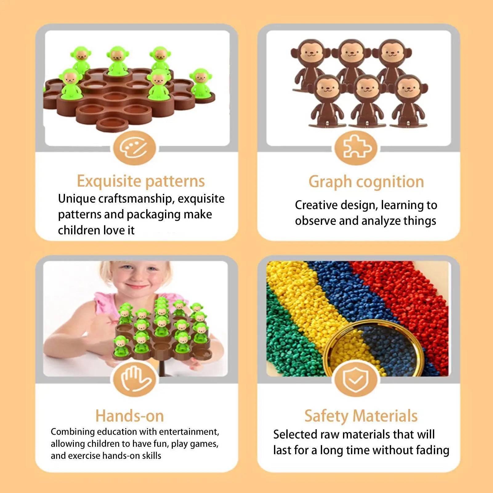 1 Stück Balancing Tree Spielzeug Digital Affenwaage Pädagogisches Zahlenbrettspiel Kinder Lernspielzeug Montessori Mathe Spielzeug
