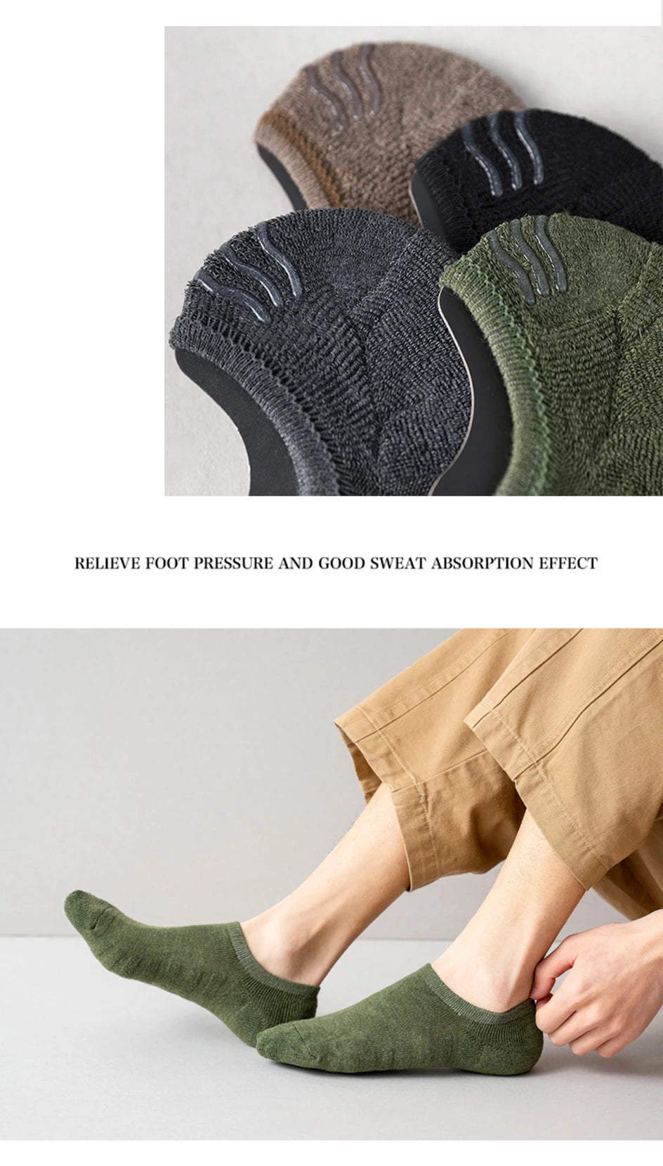 5 Paar Herren Baumwoll Kurzsocken Hochwertige Crew Ankle Casual Weiche Rutschfeste Atmungsaktive Low-Cut Sommer Herbst Socken für Herren