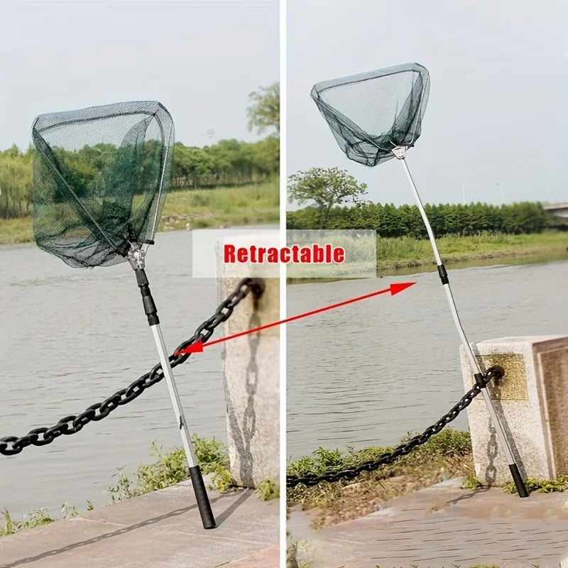 1 Ultra-lightweight Foldable Fishing Net 1.5 Rice - 2.1 Durable Aluminum Alloy Telescopic Handle Portable Fishing Net Outdoor Fi