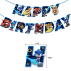 Sonic Geburtstagsparty Dekoration Spiel Igel Ballons Actionfigur Party Pappteller Handtuch Becher Tischdecke Spielzeug Kindergeschenke