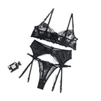 Neue Damen Dessous Set Spitze Stickerei Push Up BH Höschen Sets Tiefer V Ausschnitt Sexy Unterwäsche BHs Büstenhalter Dessous
