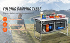 SucceBuy Camping-Küchentisch Schneller Aufbau Klappbarer Campingtisch MDF-Campingtisch für Outdoor-Picknicks BBQ Camping RV Reisen
